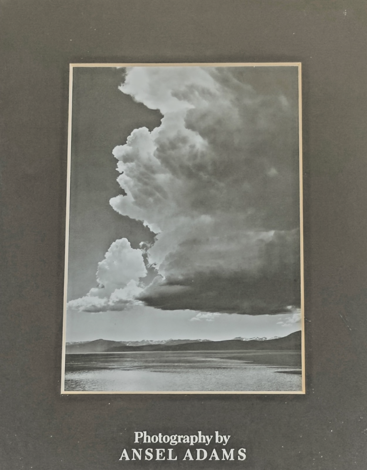 Photography by Ansel Adams’ Matted Print – Black & White Landscape