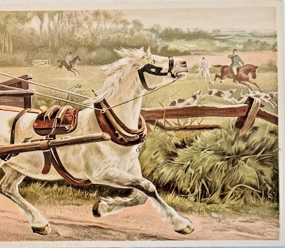 1895 Chicago Tribune ART Supplement 'Going to the Hunt'