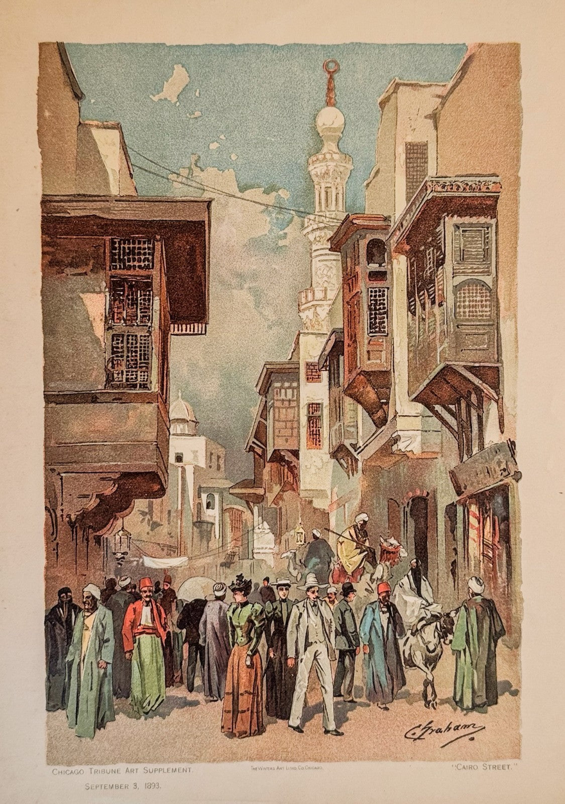 1893 Chicago Tribune ART Supplement 'Cairo Street'