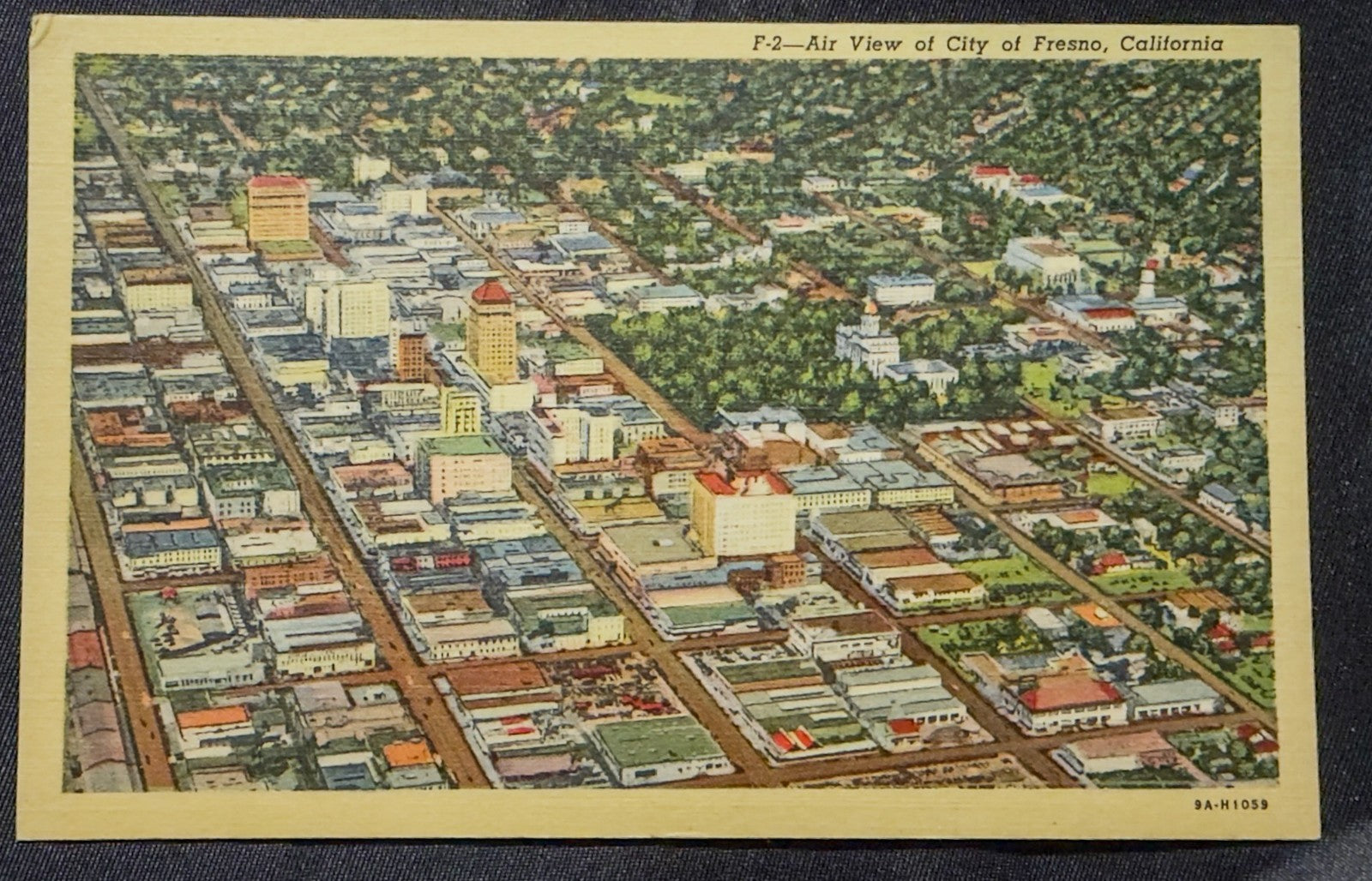 LOT 3 Vintage Postcards- 1953 Fresno, CA Postcards