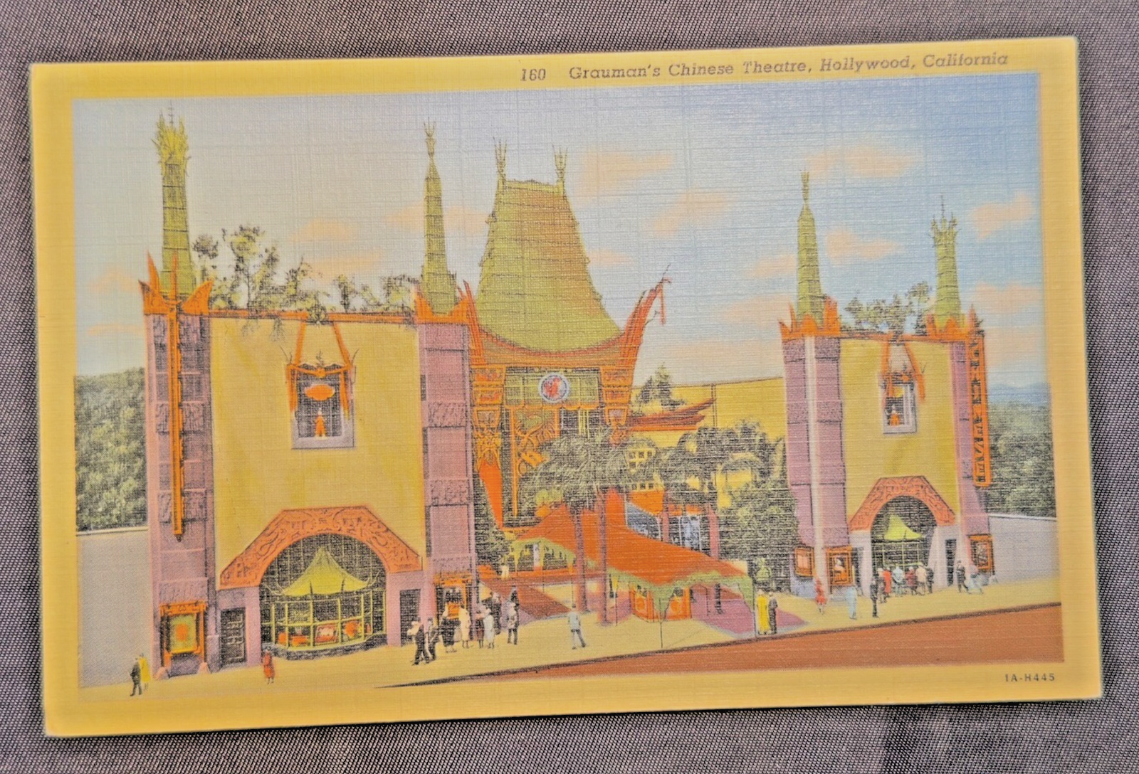 LOT 2 Vintage Postcards- 1940s Grauman's Chinese Theatre