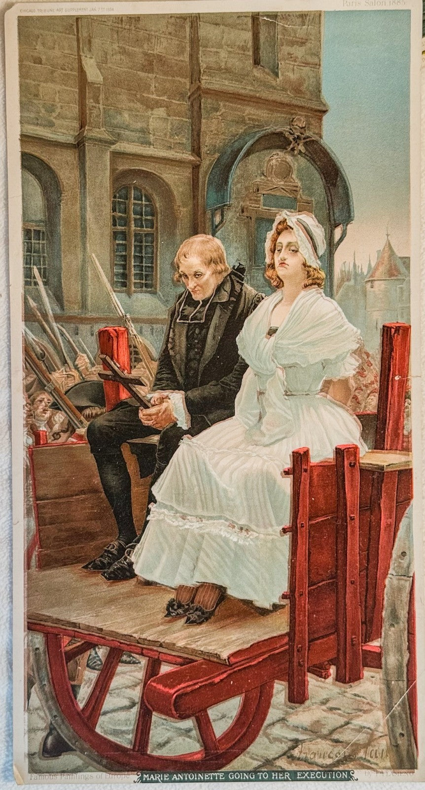 1894 Chicago Tribune ART Supplement 'Marie Antoinette Going to her Execution'