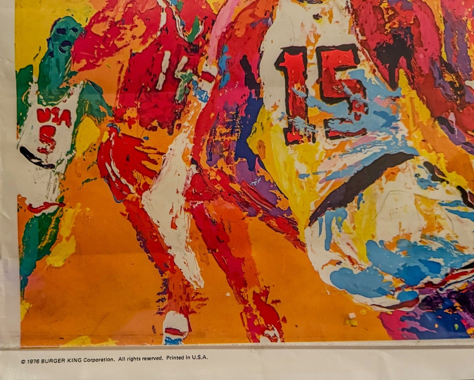 1976 Olympics Montreal - Art By Leroy Neiman USA Basketball Poster