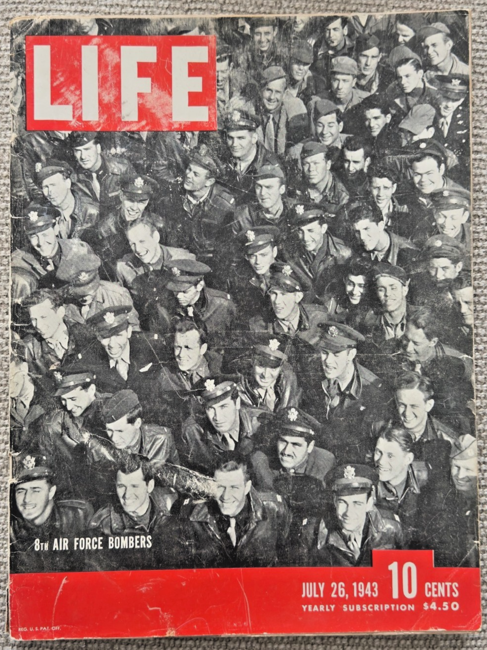 LOT 2 LIFE MAGAZINES -1943 'COMMANDER IN CHIEF' & '8TH AIR FORCE BOMBERS'