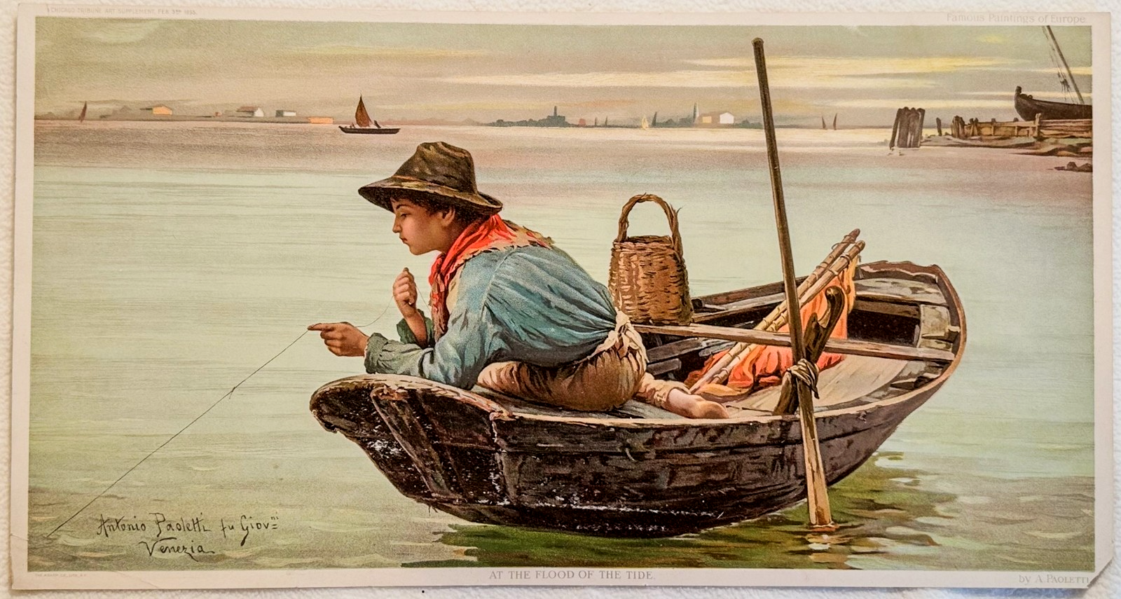 1895 Chicago Tribune ART Supplement 'At the Flood of the Tide'