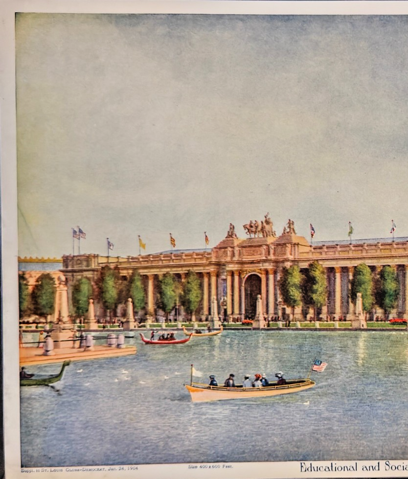 1904 Louisiana Purchase Exposition Art Supplement 'Ed & Social Economy Palace'