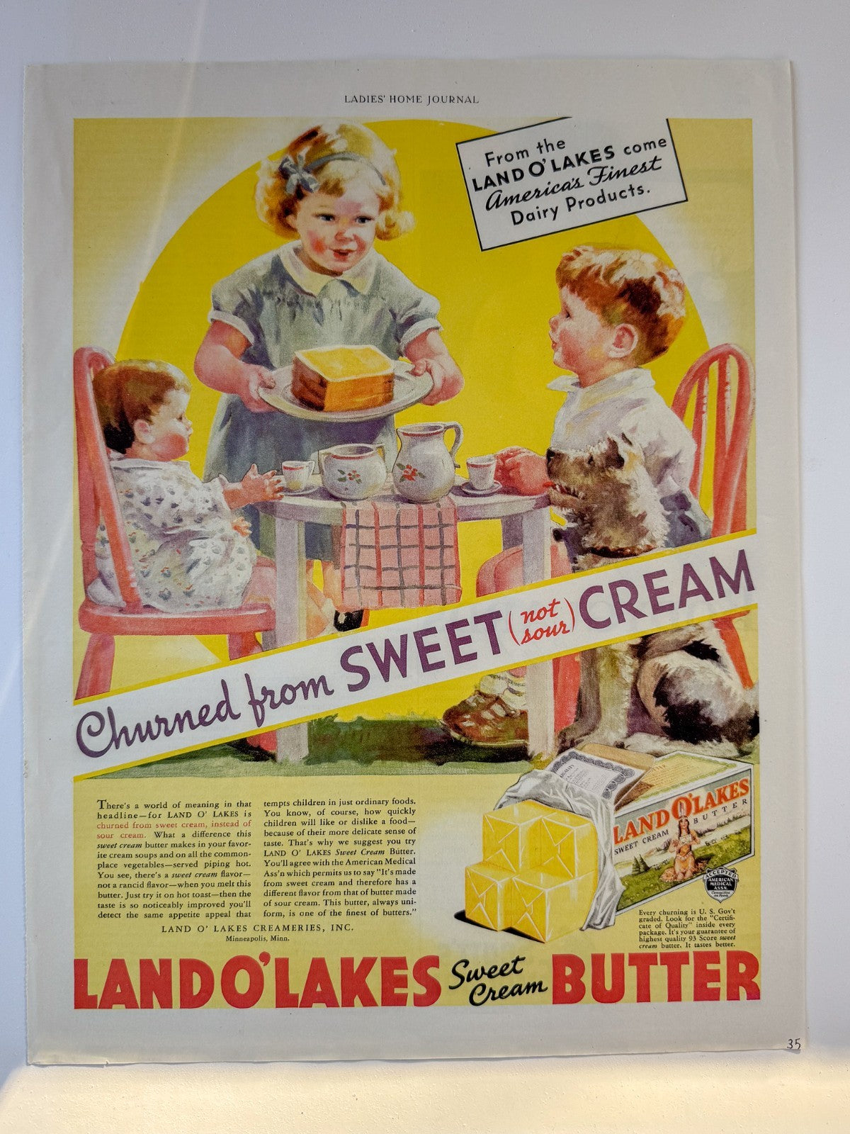LAND O’ LAKES Butter Antique Magazine Advertising Art Lot 2