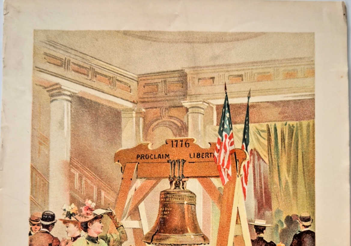 1893 Chicago Tribune Art Supplement: Ye Merrie Bells World's Expo Lithograph