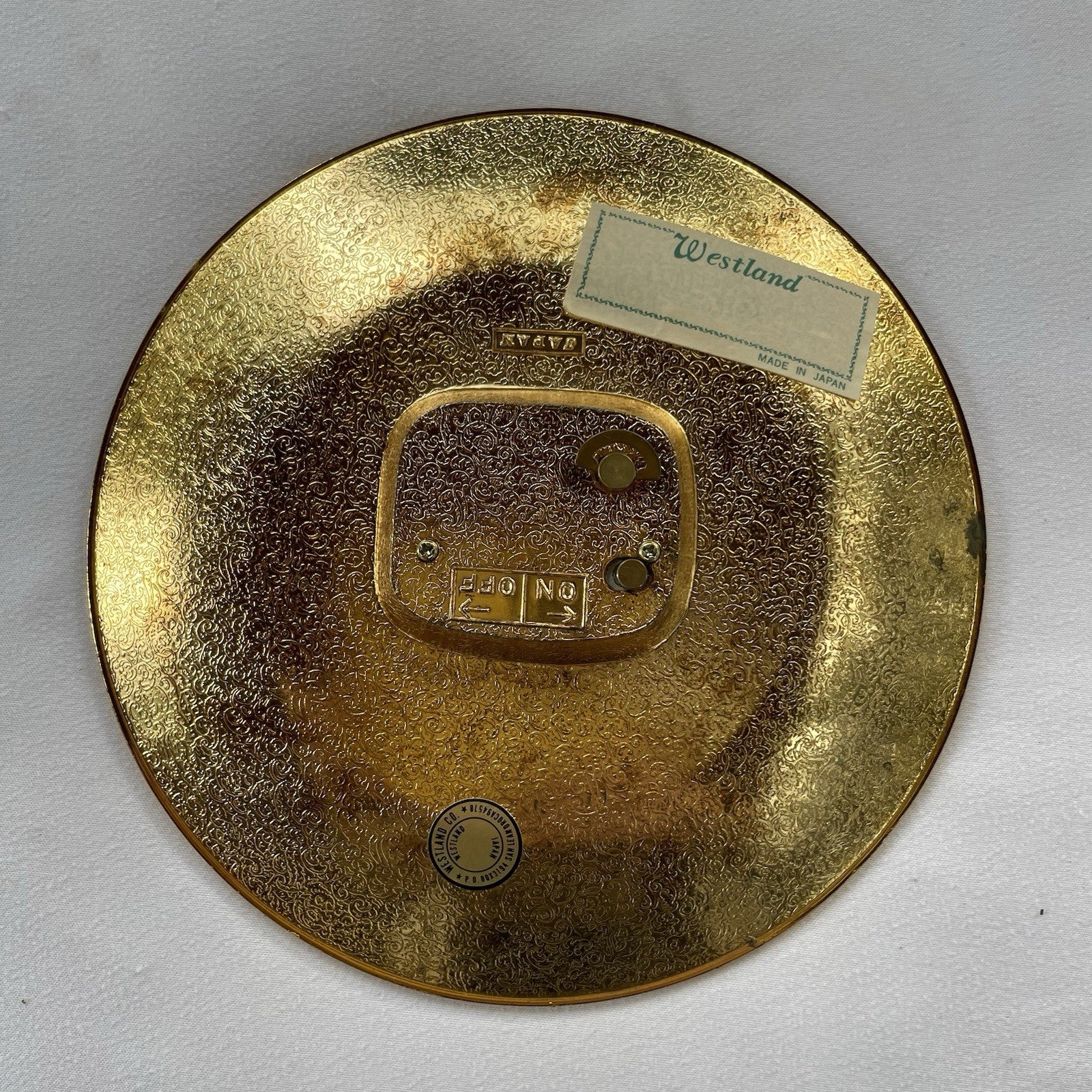 Chokin Gold Musical Plate Made In Japan 24k Gold Plate