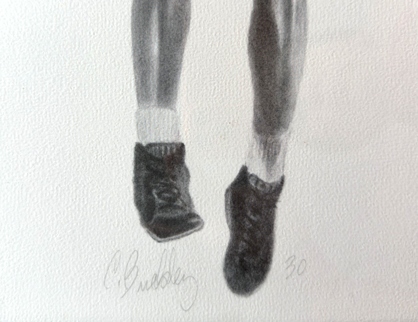 Vintage Michael Jordan Original Pencil Sketch – One-of-a-Kind Artwork, Framed