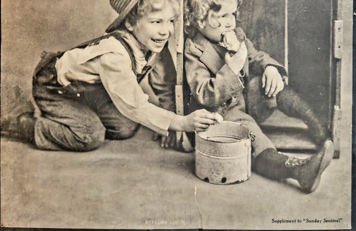 Early 1900 “Stealing Lunch" Portrait– Supplement to The Sunday Sentinel