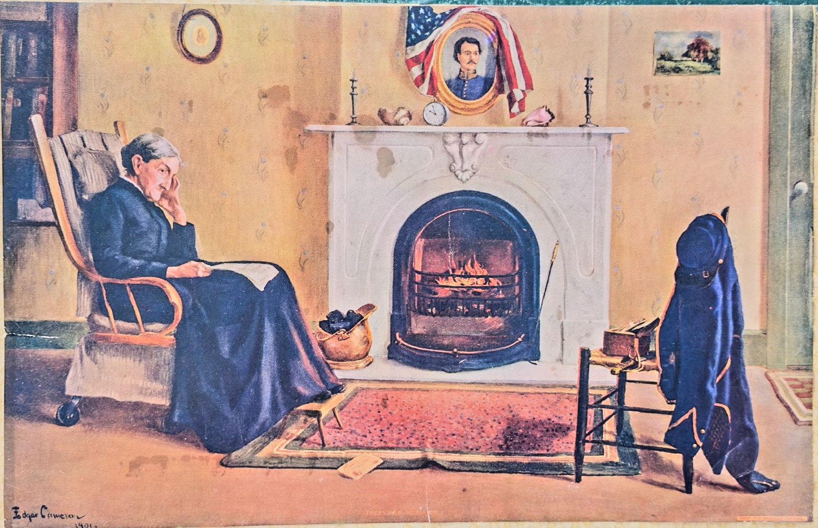 1901 Indianapolis Journal Art Supplement — "Treasured Memories" Edgar S. Cameron