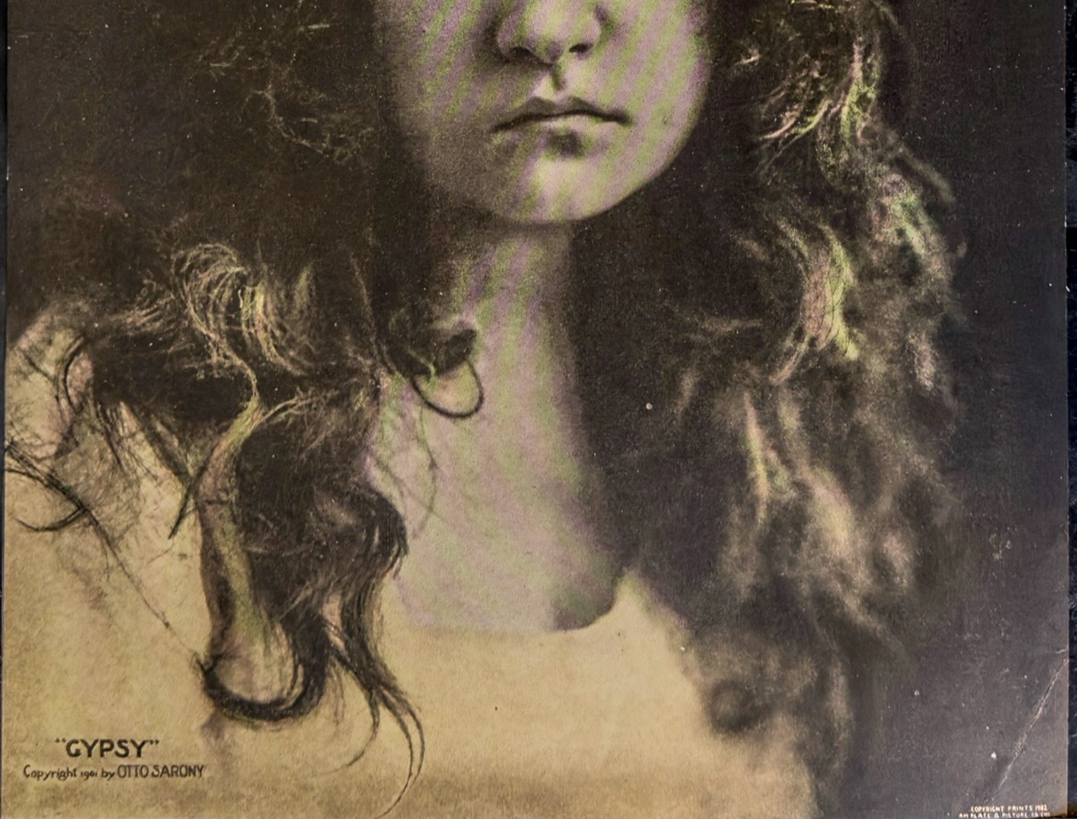 1902 Otto Sarony “Gypsy” Antique Portrait Print – Vintage Photo Print – Unframed