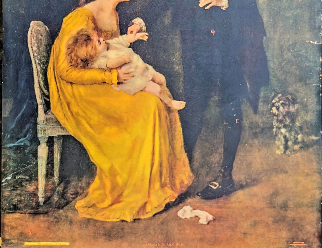 1902 Indianapolis Sentinel Sunday Supplement Print - “Needlessly Anxious"