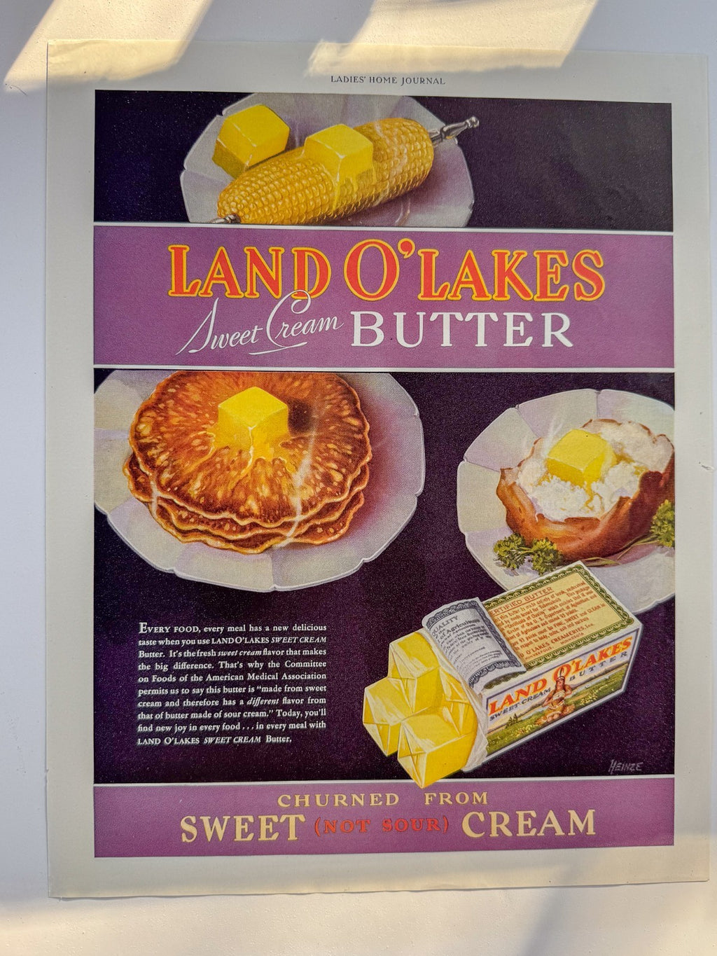 LAND O’ LAKES Butter Antique Magazine Advertising Art Lot 2