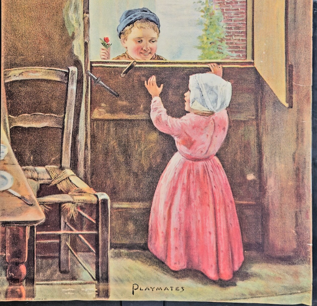 1900 Sunday Supplement – “Playmates" – Lithograph Print