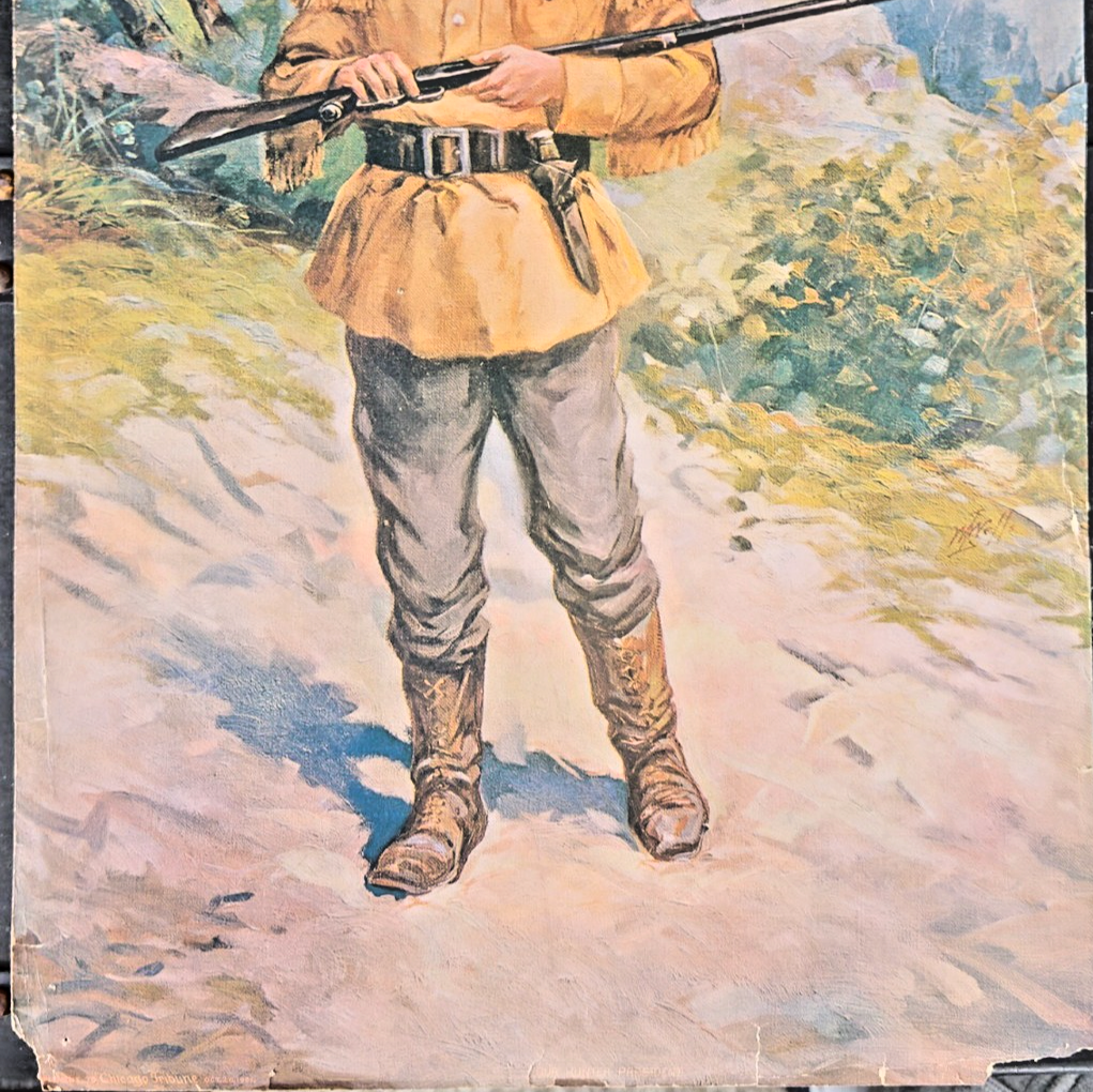 1907 Chicago Tribune Art Supplement “Shepherdess” Color Print / Newspaper Insert