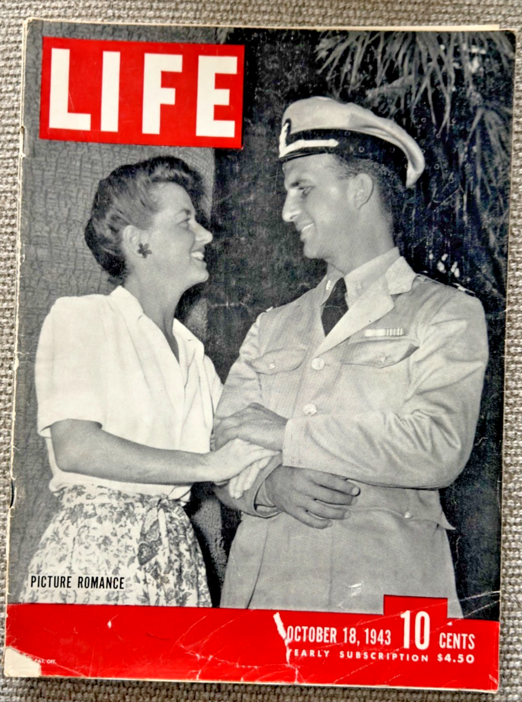 LOT 2 LIFE MAGAZINES -1943 'PICTURE ROMANCE' & 'SOLDIER'S FAREWELL'
