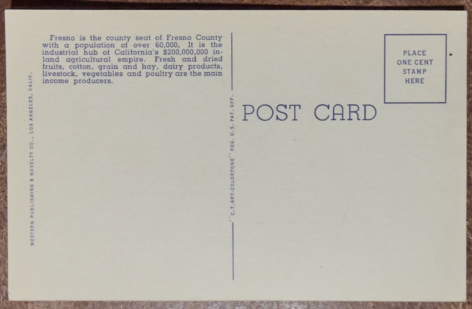 LOT 3 Vintage Postcards- 1953 Fresno, CA Postcards