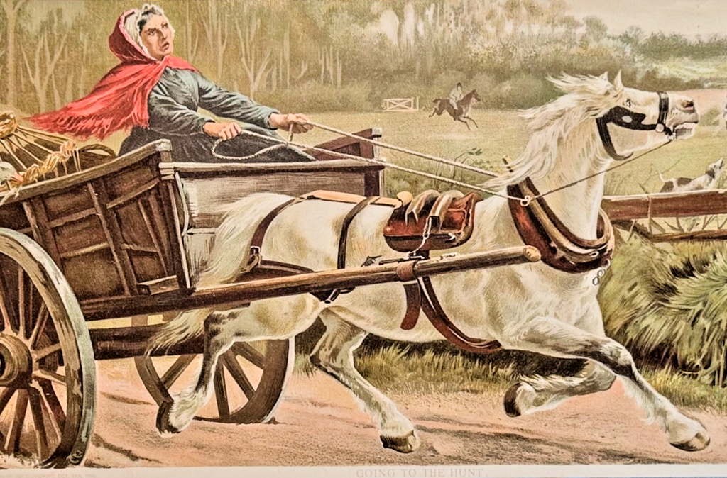 1895 Chicago Tribune ART Supplement 'Going to the Hunt'