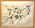 Warren B. Davis Signed Drypoint Etching c.1910 — Dancing Nude Figures — American Symbolist Art