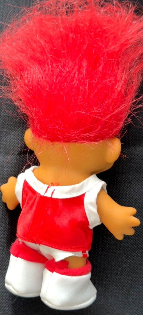 Vintage Russ Troll Doll –21 Basketball Star– Red Hair – 1980s/1990s