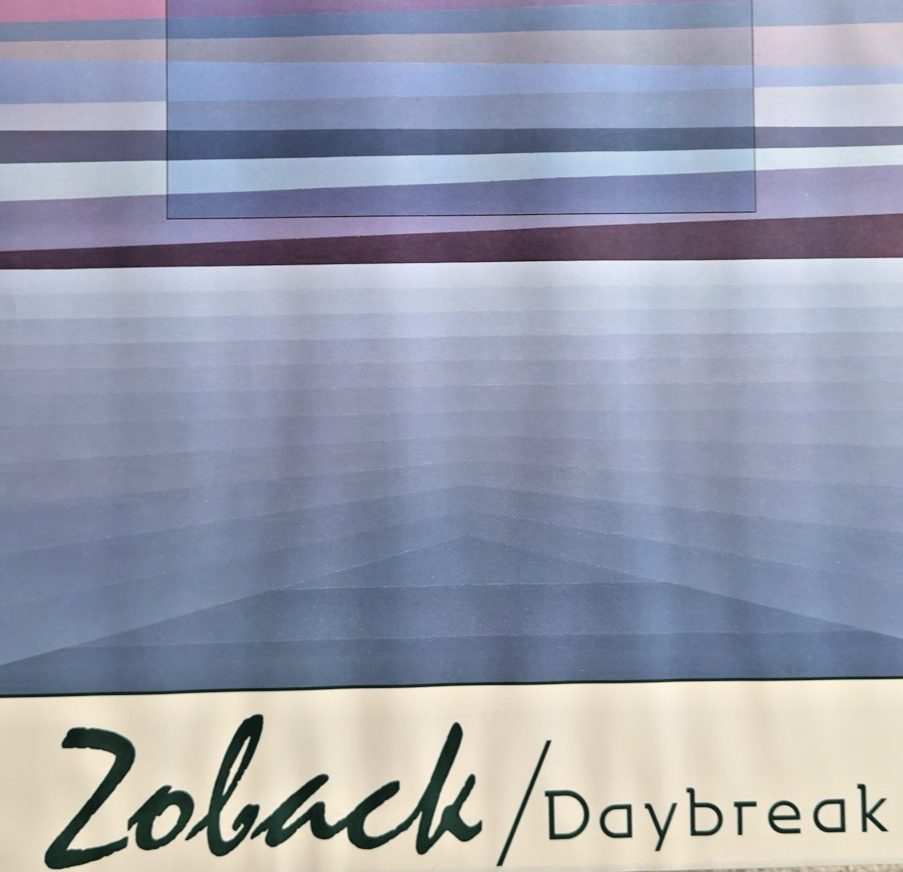 Sonny Zoback “Daybreak” Vintage Abstract Poster Print (c.1982) – Large Op/Color