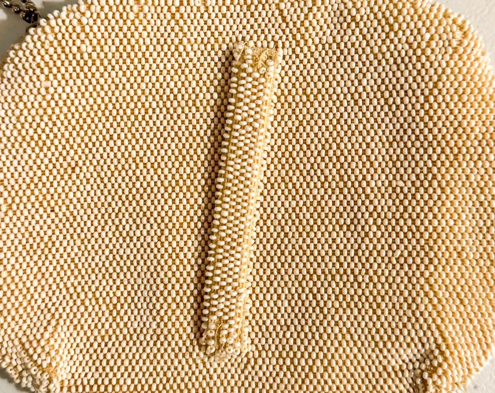 Vintage Czech Art Deco Clutch Bag Beaded with Seed Pearls & Bugle Beads