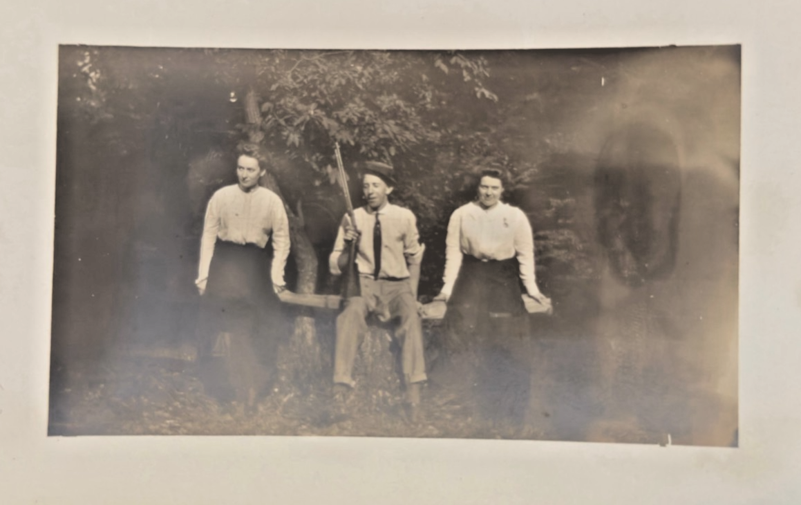 c1912 RPPC Akron, Ohio Family Portraits Real Photo Postcard