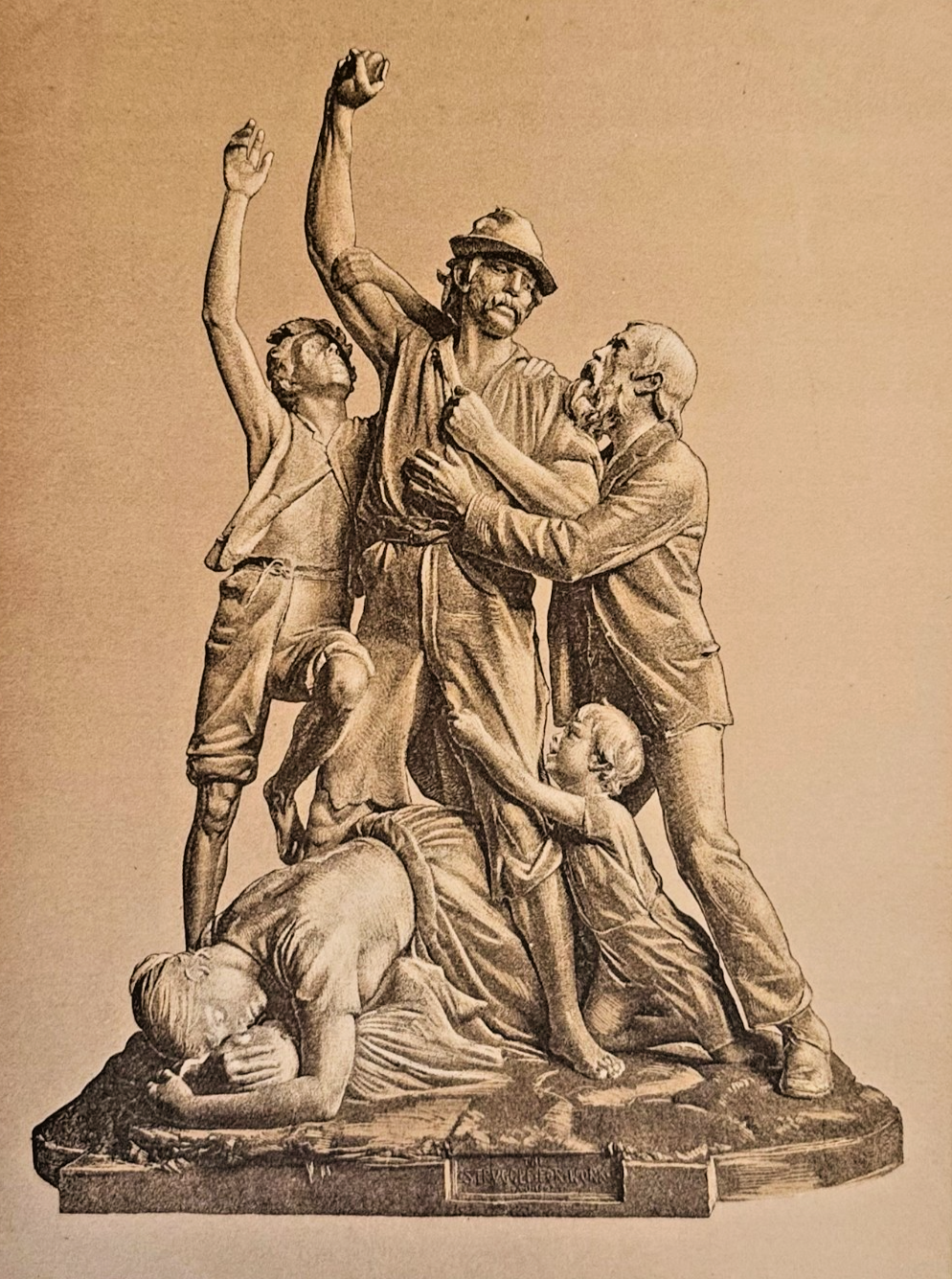 1893 Chicago Tribune Art Supplement Print – “Struggle for Work”