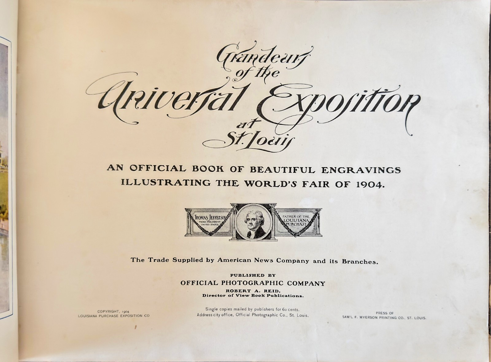 1904 St. Louis World’s Fair Book –Grandeur of the Universal Exposition Official