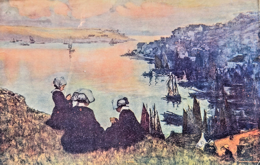 1907 Chicago Tribune Supplement Color Lithograph –  'Waiting'