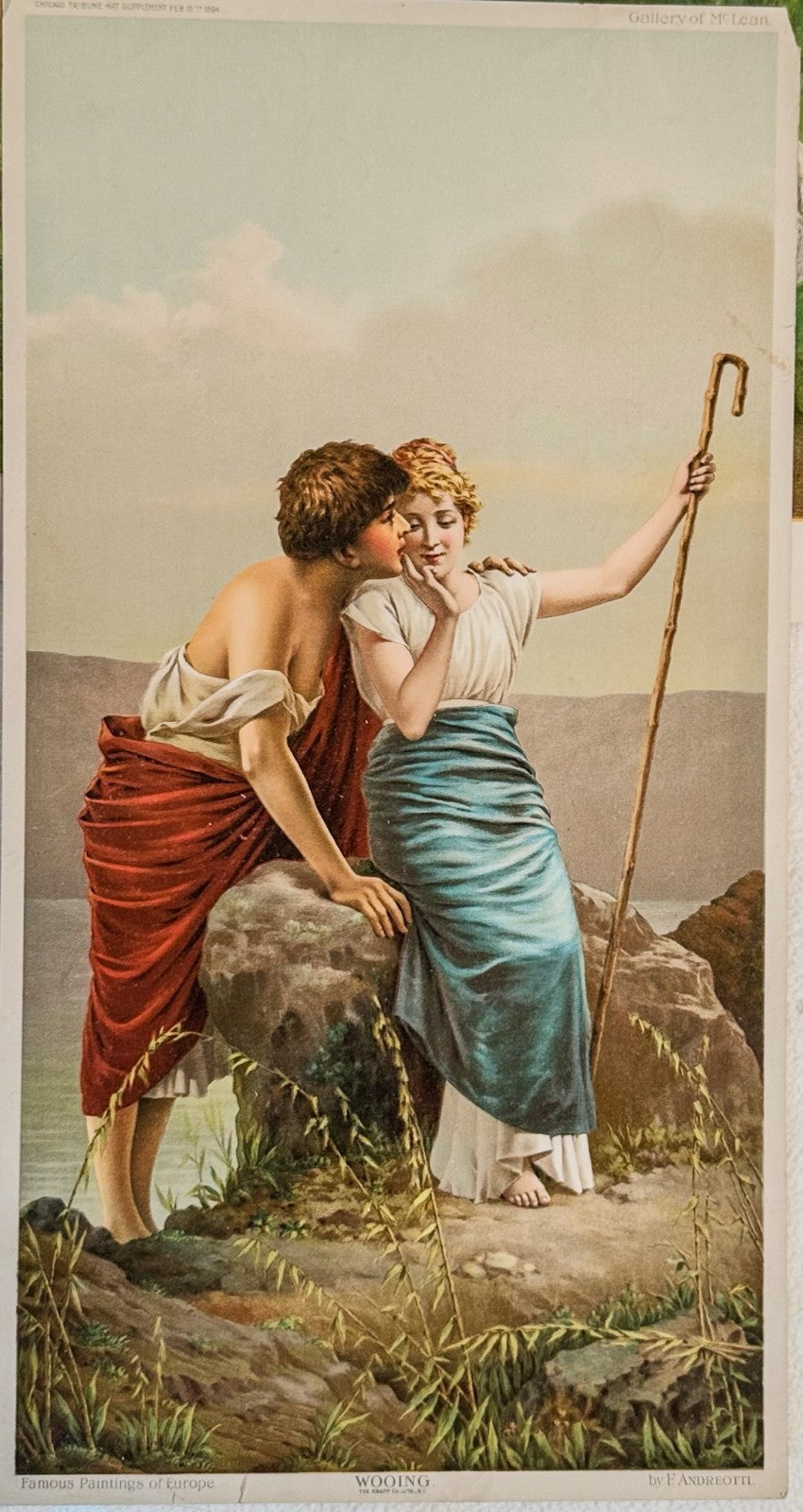 1894 Chicago Tribune ART Supplement 'Wooing'