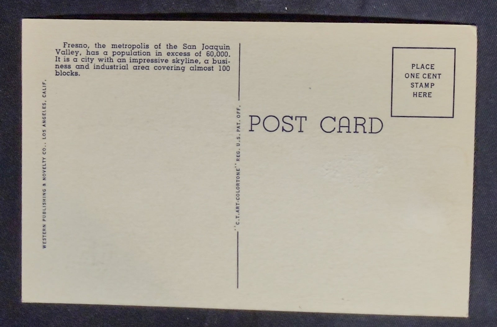 LOT 3 Vintage Postcards- 1953 Fresno, CA Postcards