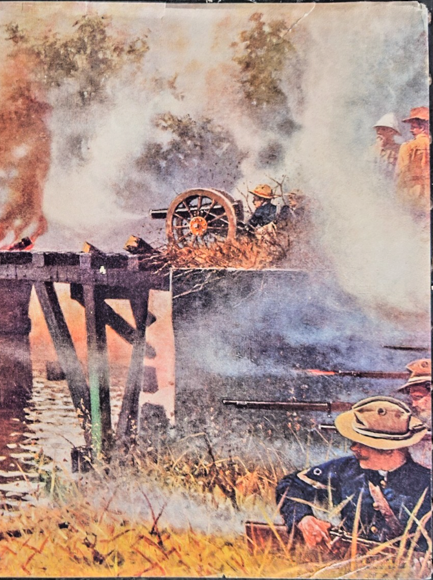 1902 Sunday Sentinel Supplement - 'Lawton at Zapote Bridge'