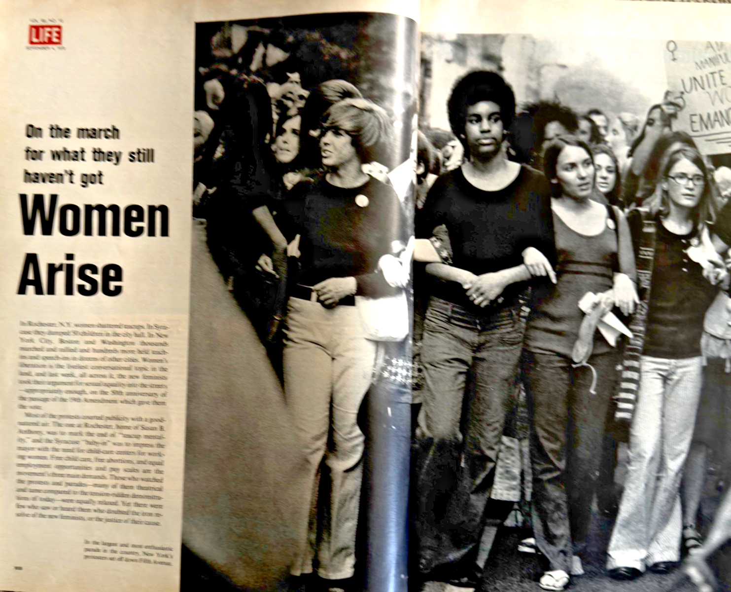 LIFE Magazine Sept 4, 1970 – Women Arise – 50th Anniversary Women’s Vote 50¢