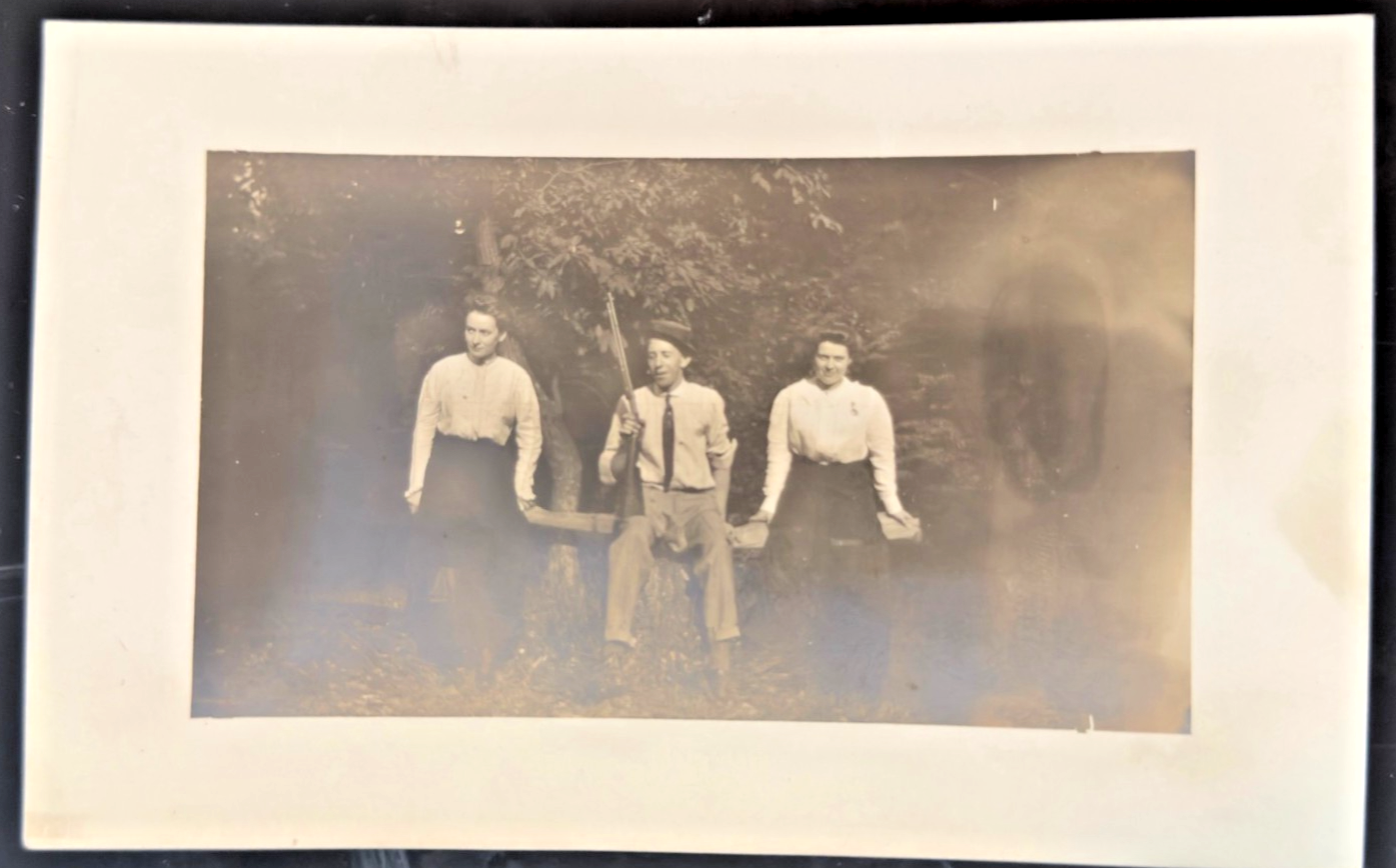 c1912 RPPC Akron, Ohio Family Portraits Real Photo Postcard