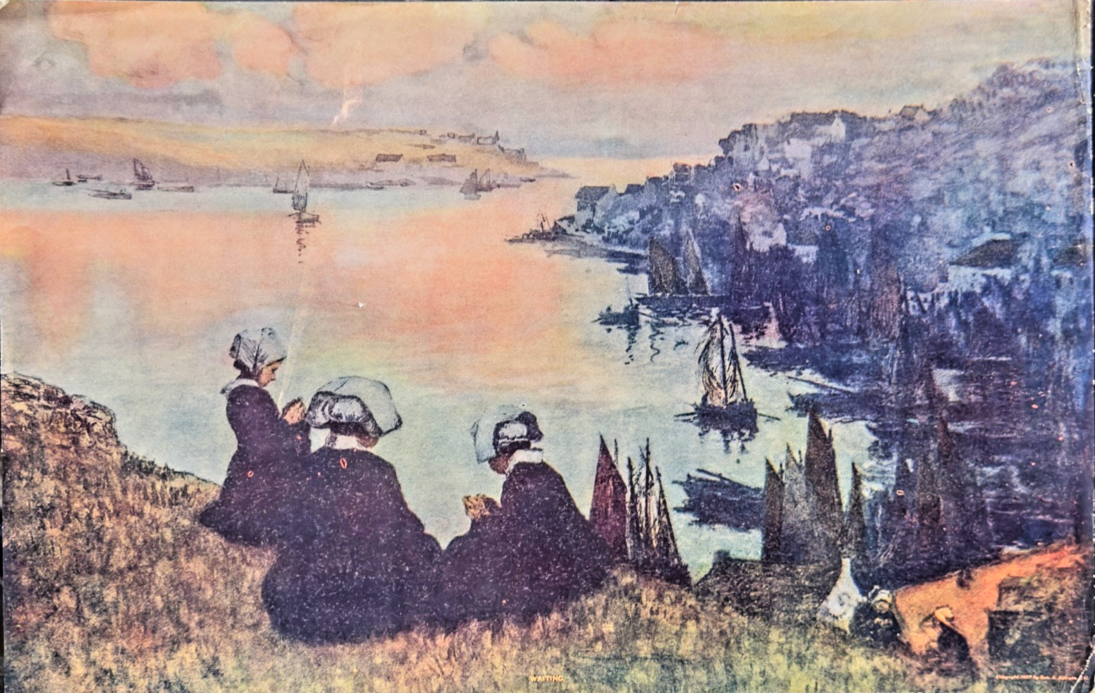 1907 Chicago Tribune Supplement Color Lithograph –  'Waiting'