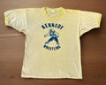 Vintage 1970s Kennedy Wrestling T-Shirt Sun Faded Single Stitch Ringer Tee Large