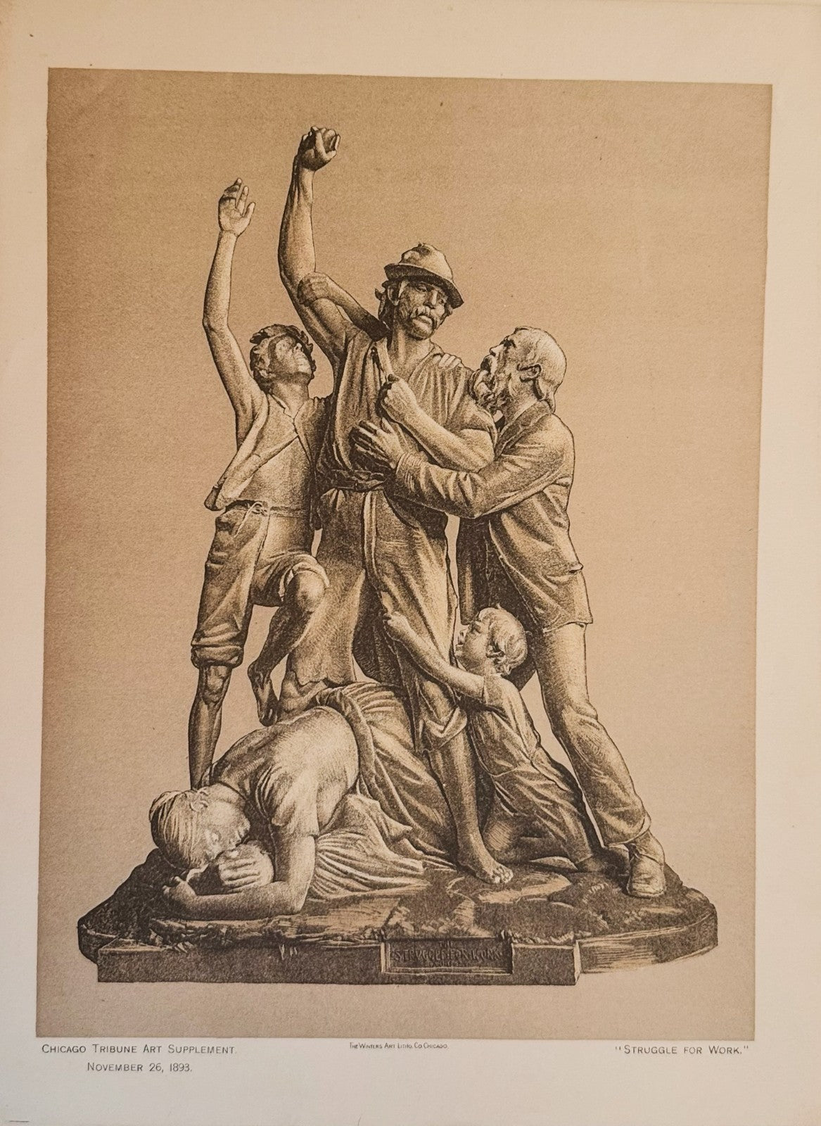 1893 Chicago Tribune ART Supplement 'Struggle for Work'