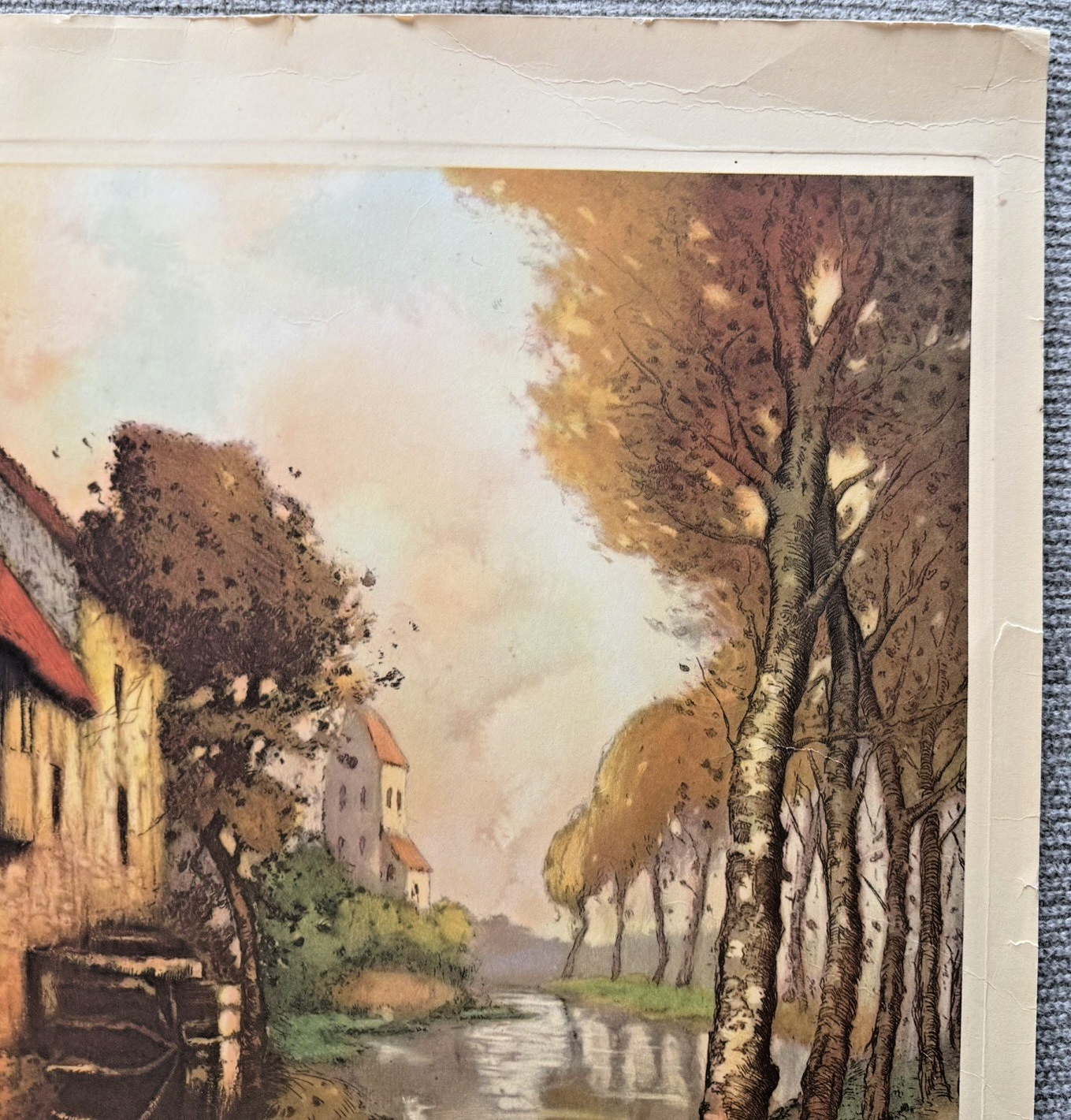 French Etching “Le Moulin” — After the Original by Louis Haumont