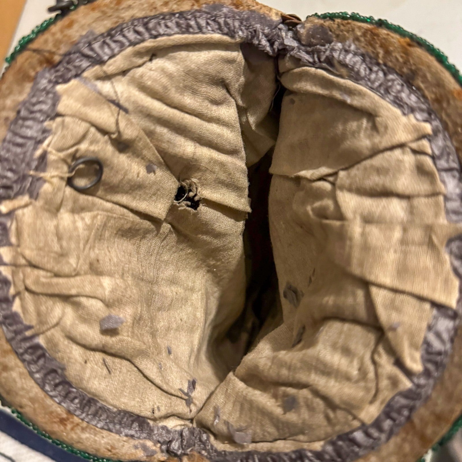 Vintage Hand-Beaded Evening Purse • Colorful Micro-Bead Clutch • Kiss-Lock Frame • Art Deco / Boho Statement Bag