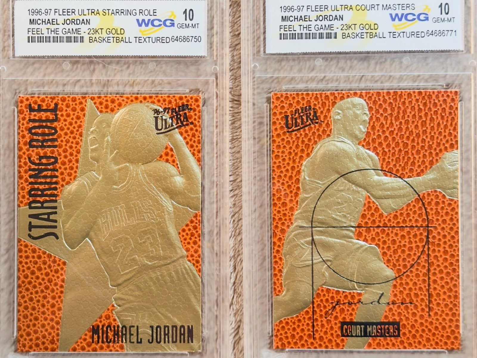 96-97 Michael Jordan 'Feel of the Game' 23KT Gold Fleer Ultra