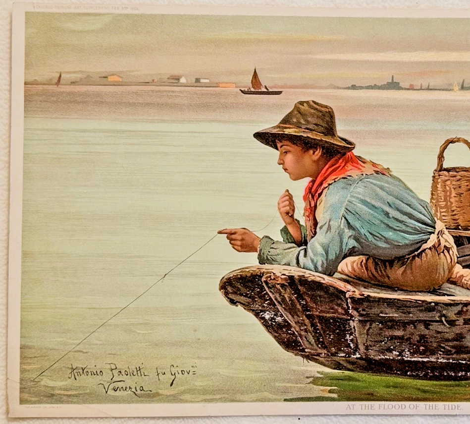 1895 Chicago Tribune ART Supplement 'At the Flood of the Tide'