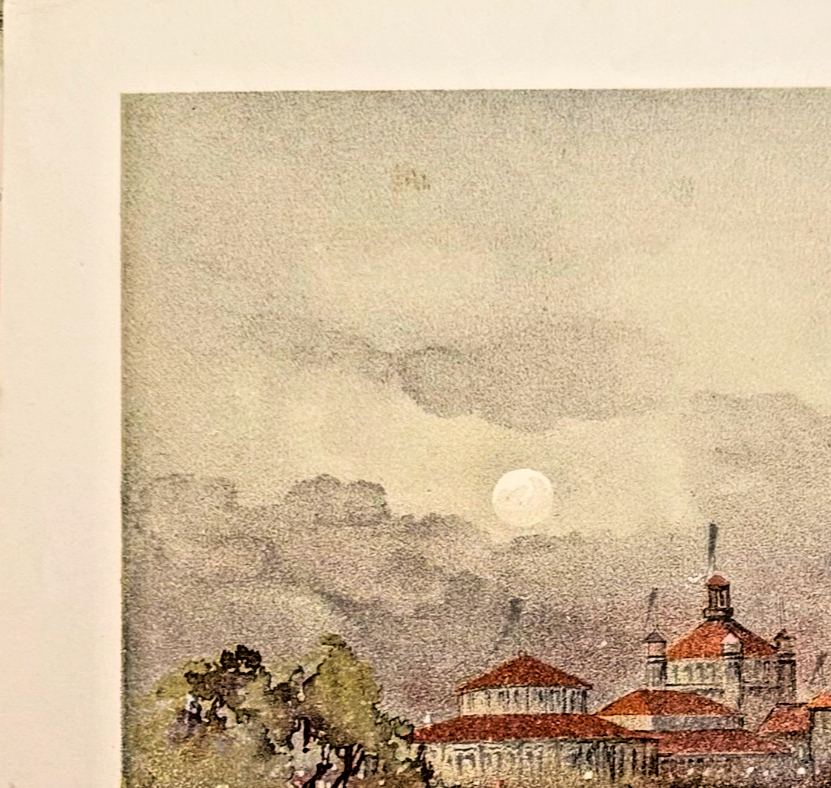 1893 Chicago World's Fair Moonlight on the Lagoon: Chicago Tribune Art Supplement