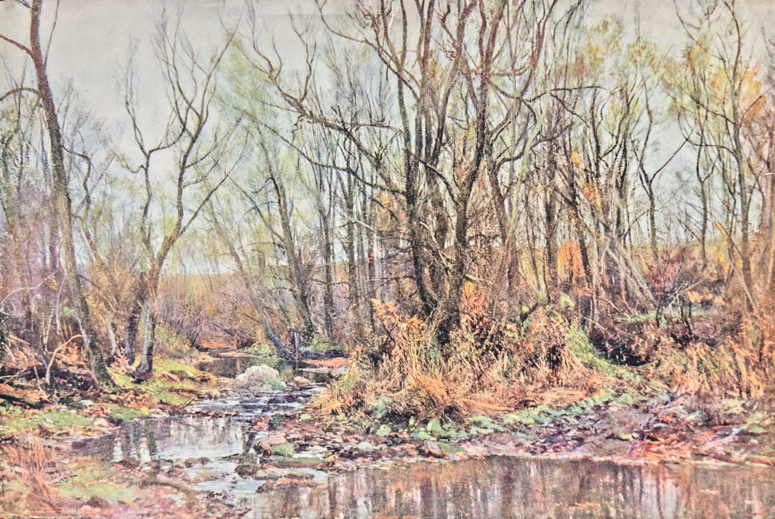 1902 Sunday ART Supplement- 'Birkshire Brook in Autumn'