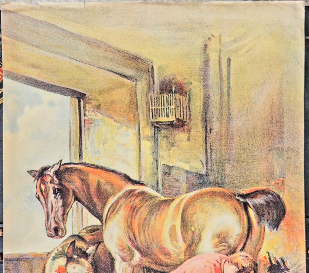 1907 Chicago Tribune Sunday Art Supplement "Shoeing the Bay Mare”