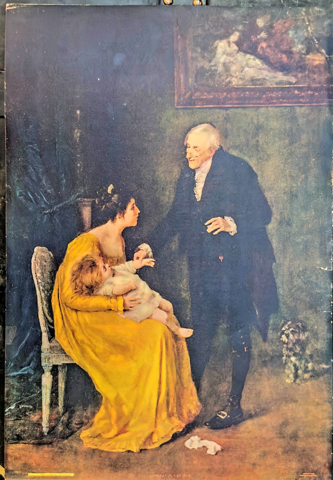 1902 Indianapolis Sentinel Sunday Supplement Print - “Needlessly Anxious"
