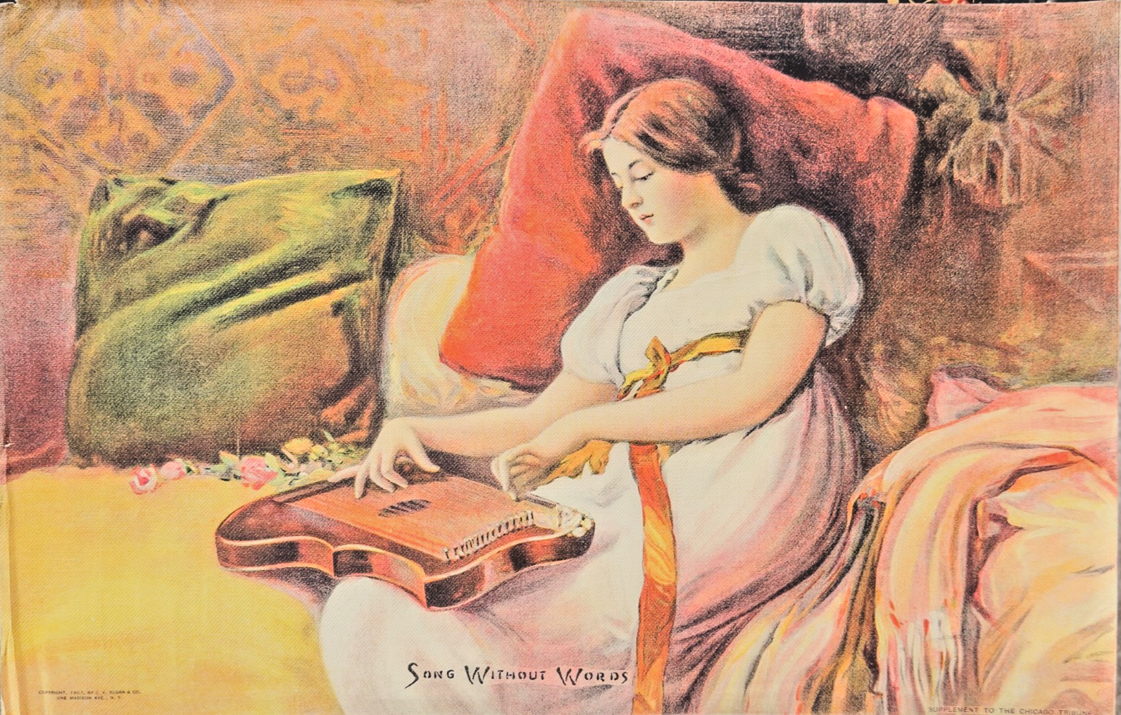 1907 Chicago Tribune- "Song Without Words"- J.V. Sloan & Co.
