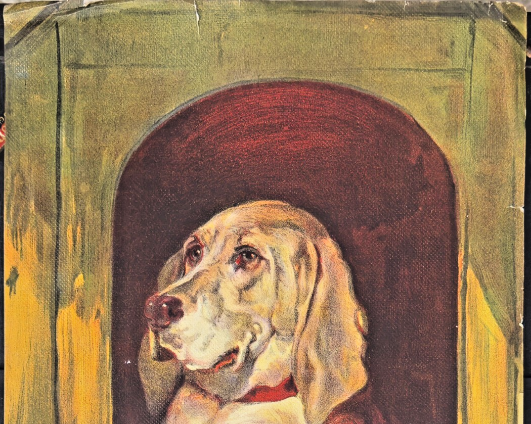 “Dignity and Impudence” – 1902 Chicago Tribune Lithograph, Antique Dog Print